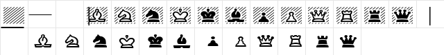 ChessPiece Wide  glyph index