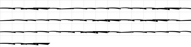 Yackien Swash Regular  glyph index