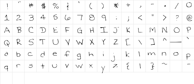 Samitch Regular  glyph index