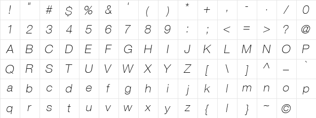 SM_vinylisM Regular  glyph index