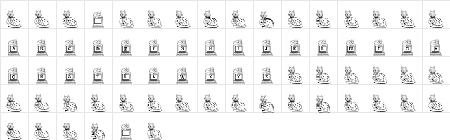BJF Kat n Mouse Regular  glyph index