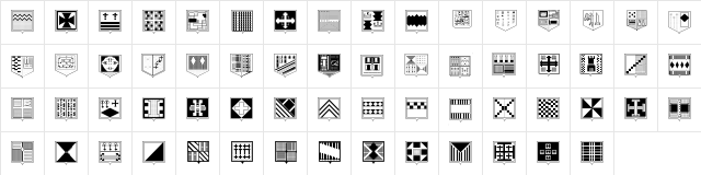 Fantasy Shields Regular  glyph index