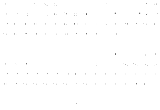 Maverick's Fill Clubs Regular  glyph index