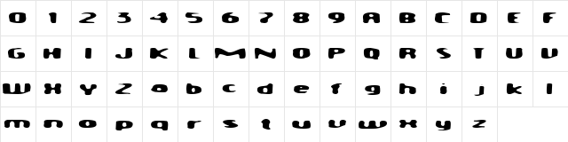 Dioptrin Regular  glyph index