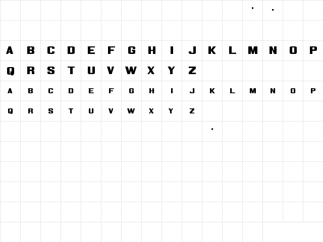 Corporate HQ Regular  glyph index