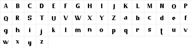 Agites FREE Regular  glyph index