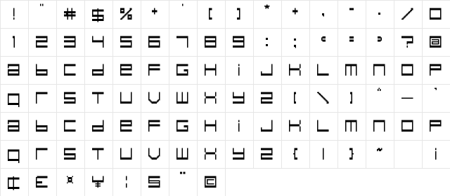 Cranolli Medium  glyph index