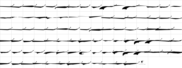 LHF Ballpark Swashes Regular  glyph index