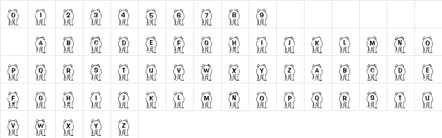 101! The End! Regular  glyph index