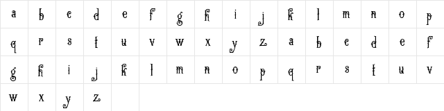 Pepin Press Caps-FA200 Regular  glyph index