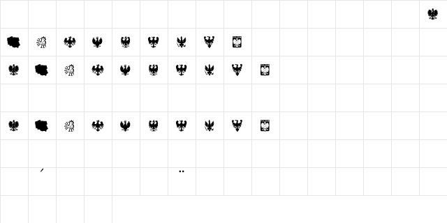 Orliki Regular  glyph index