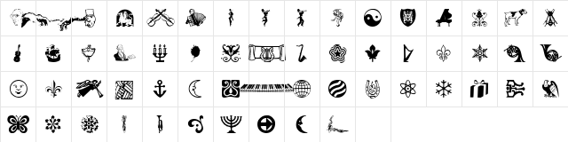 Doodle Dingbats One SSi Regular  glyph index