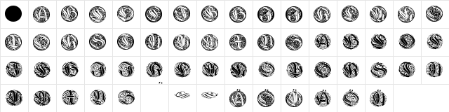 WieynkCapsRound Regular  glyph index