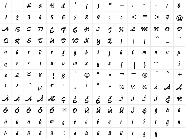00363 Regular  glyph index