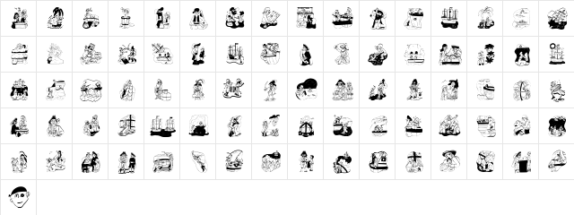 PiratesTwo Regular  glyph index