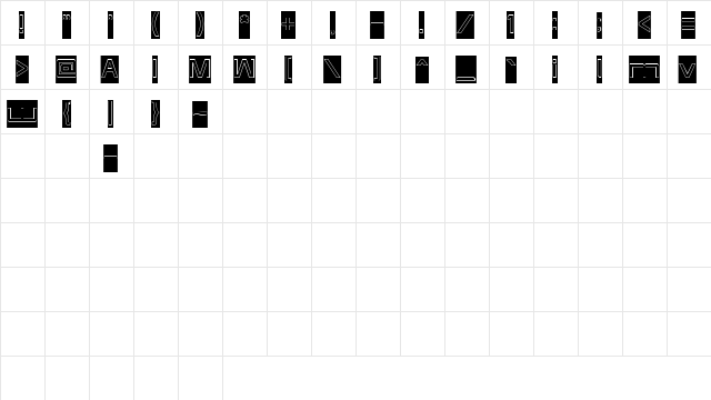 What The FUN-Hollow-Inverse Normal  glyph index
