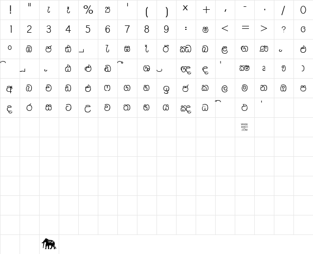 kaputadotcom normal  glyph index