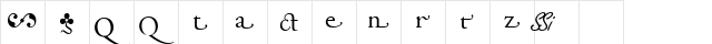 Garamond Alternate SSi Regular  glyph index