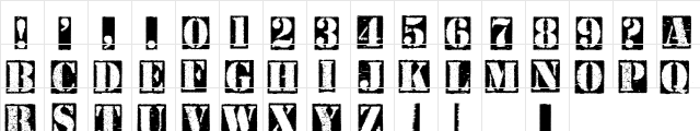 Carton Regular  glyph index