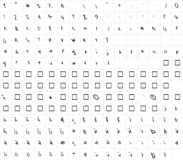 FZ UNIQUE 17 LEFTY Light  glyph index