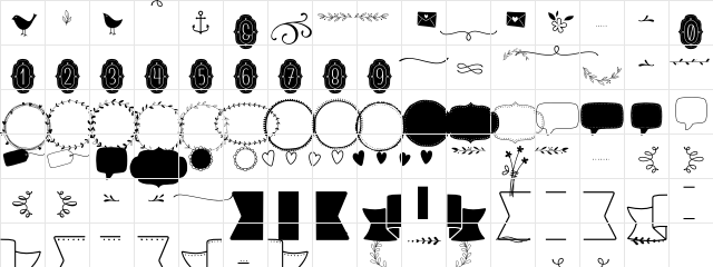 Storyteller DE Regular  glyph index