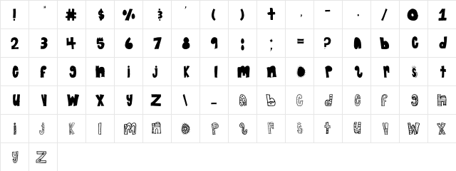 CreationStation Regular  glyph index