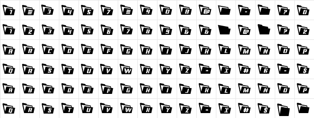 Eyes Only 3D Regular  glyph index