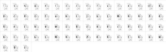 pf_aligator2 Regular  glyph index