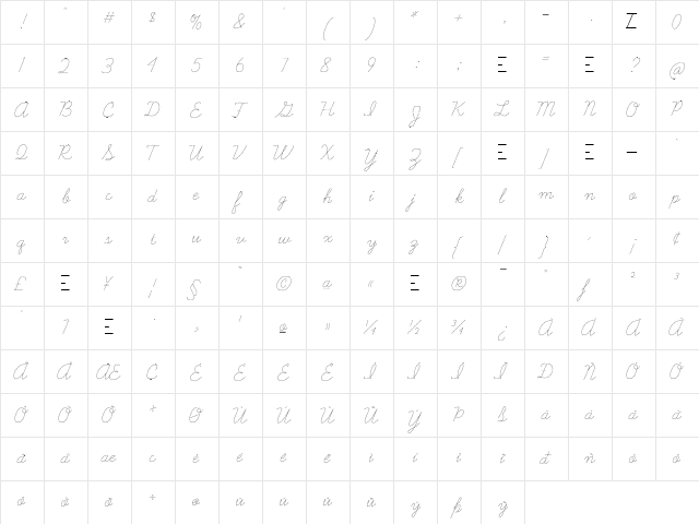 Learning Curve Dashed Regular  glyph index