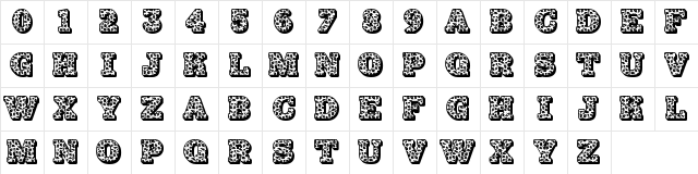 JFHollyDayz Regular  glyph index