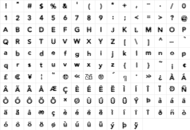 Distro II Vinyl Vinyl  glyph index