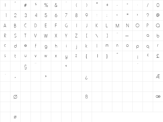 ConclaveLightSSK Regular  glyph index