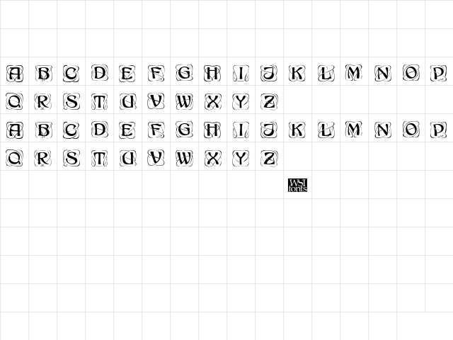 DesignerTitlingCaps Regular  glyph index