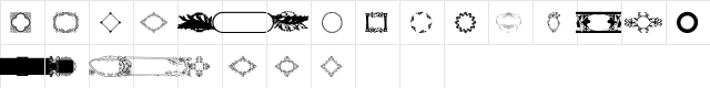 Ornamental Frames I Regular  glyph index