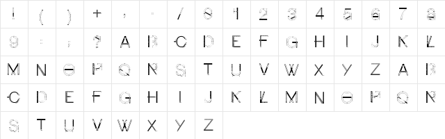 Craft Font Craft Font  glyph index