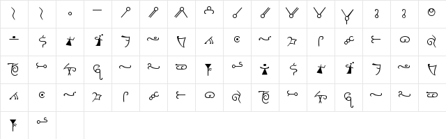 Olde Espruar Regular  glyph index