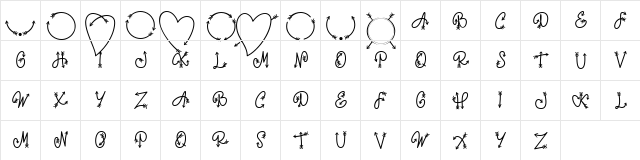 Monorow One Regular  glyph index