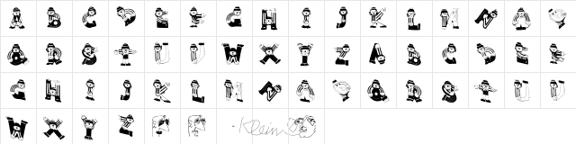 ClownsAlphaBeta Regular  glyph index