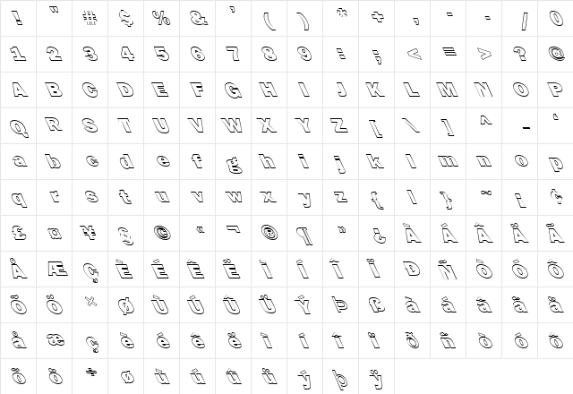 FZ BASIC 6 HOLLOW LEFTY Normal  glyph index