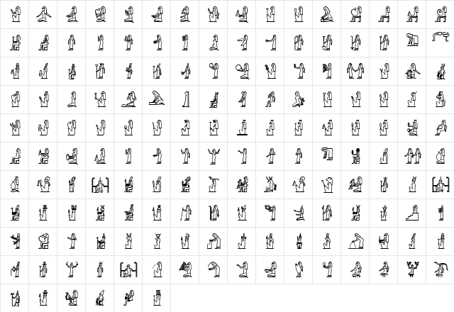 GlyphExtLibD Bold  glyph index