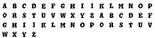 Eyesis Regular  glyph index