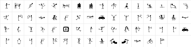GiacomettiLL Regular  glyph index
