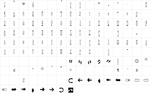 Quote Outline Normal  glyph index