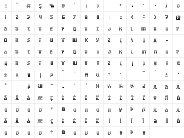 Master Breaker Gradient Regular  glyph index