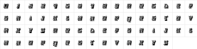 Vitamin Regular  glyph index
