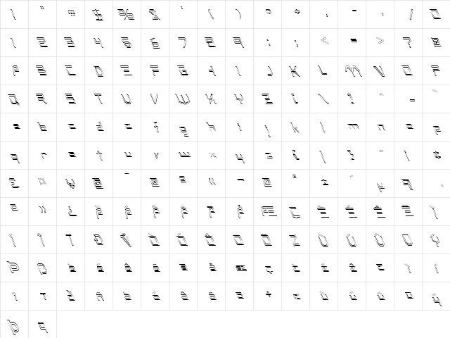 FZ DIGITAL 7 HOLLOW LEFTY Normal  glyph index