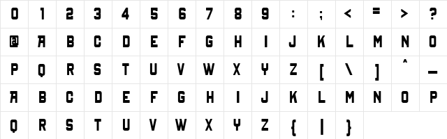 New York Line Regular  glyph index