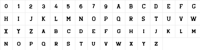 Staincool Base Regular  glyph index