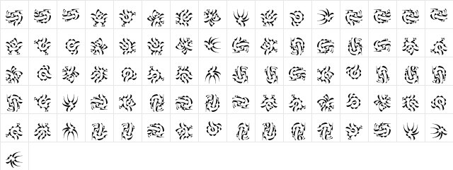 ChinezeDragon LT Std 2 Regular  glyph index