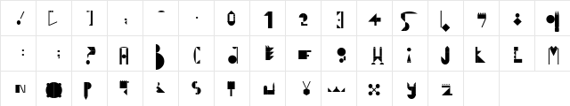 DIY Foundations Regular  glyph index